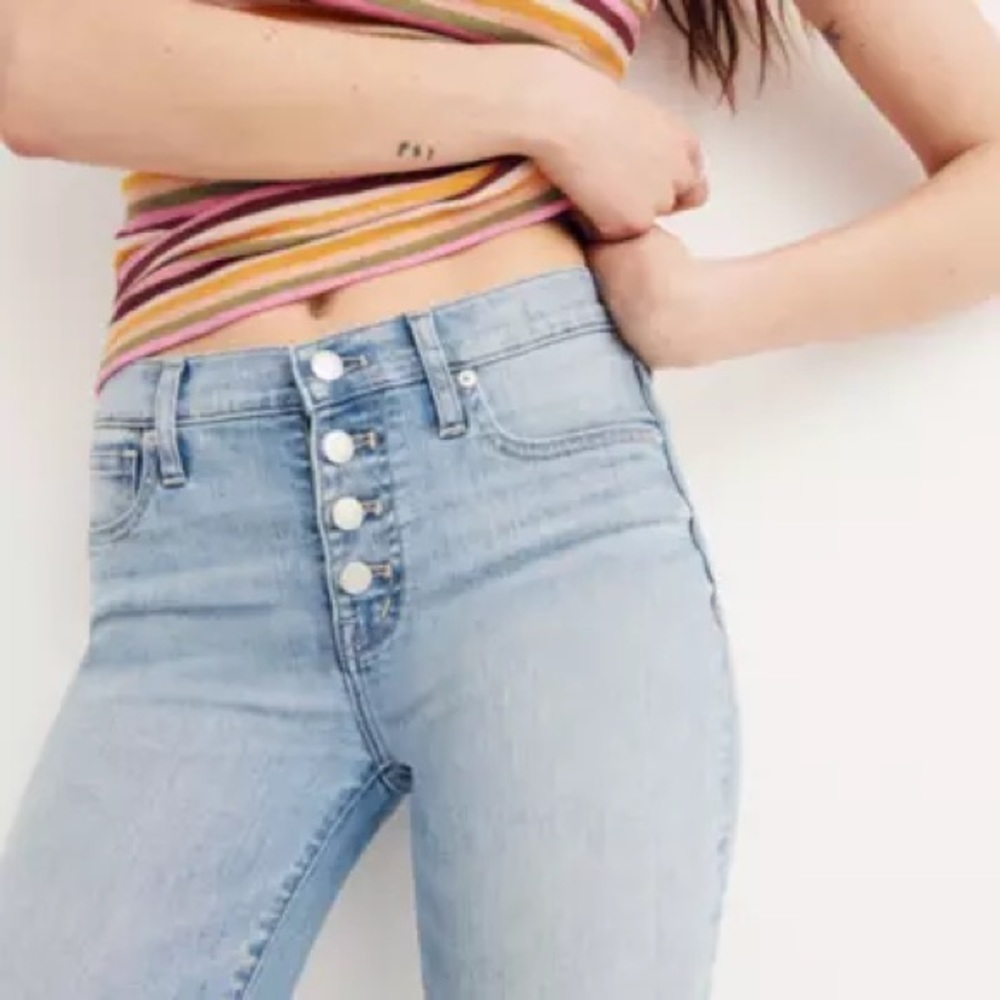 MADEWELL 9” Mid Rise Skinny Jeans in Asbury Wash